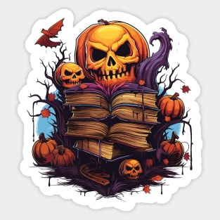 Halloween Gift For Book Lovers Sticker